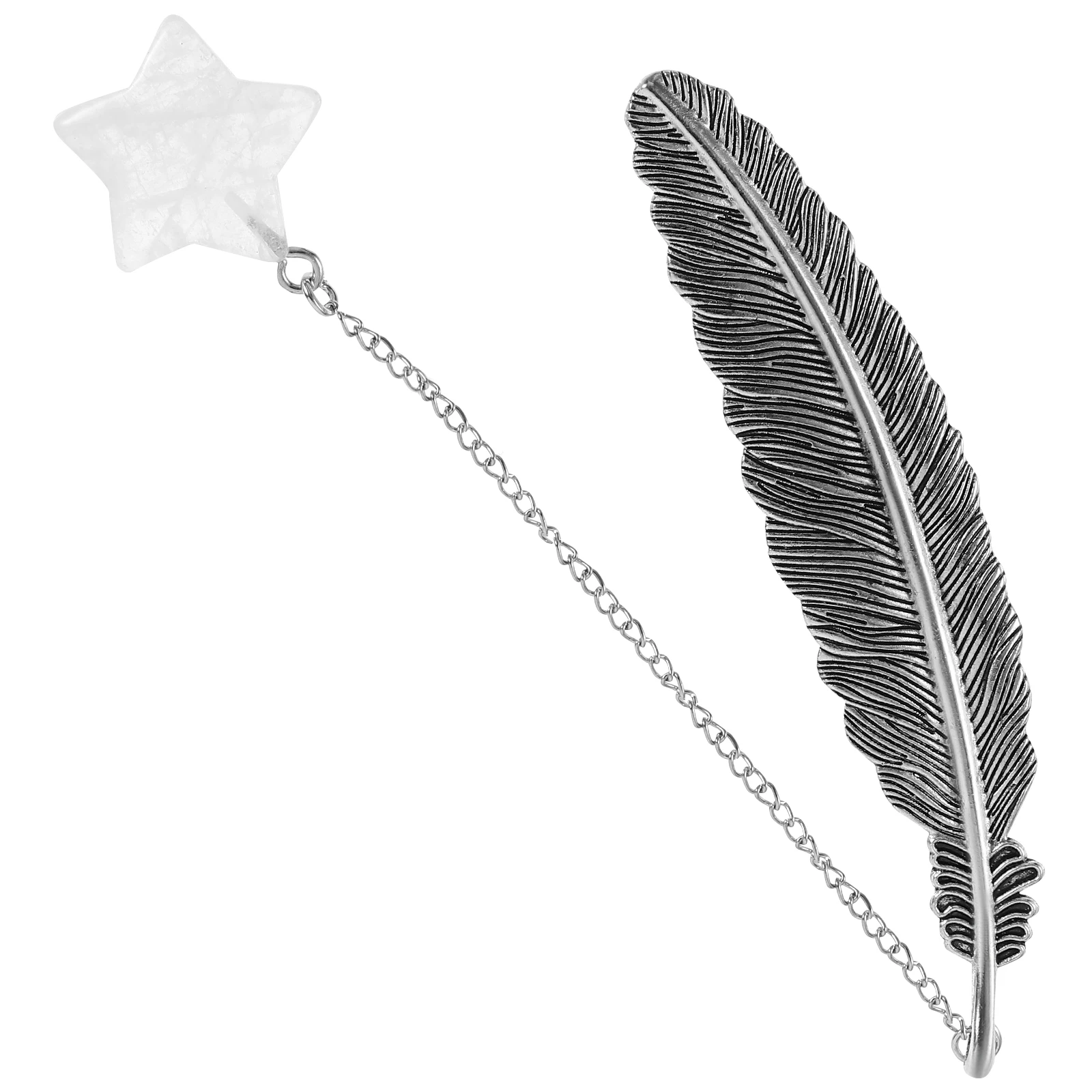 

Crystal Bookmark White Crystal Pendant Shape Lightweight Elegant Gift Reading Bookmarks Decorative for Women