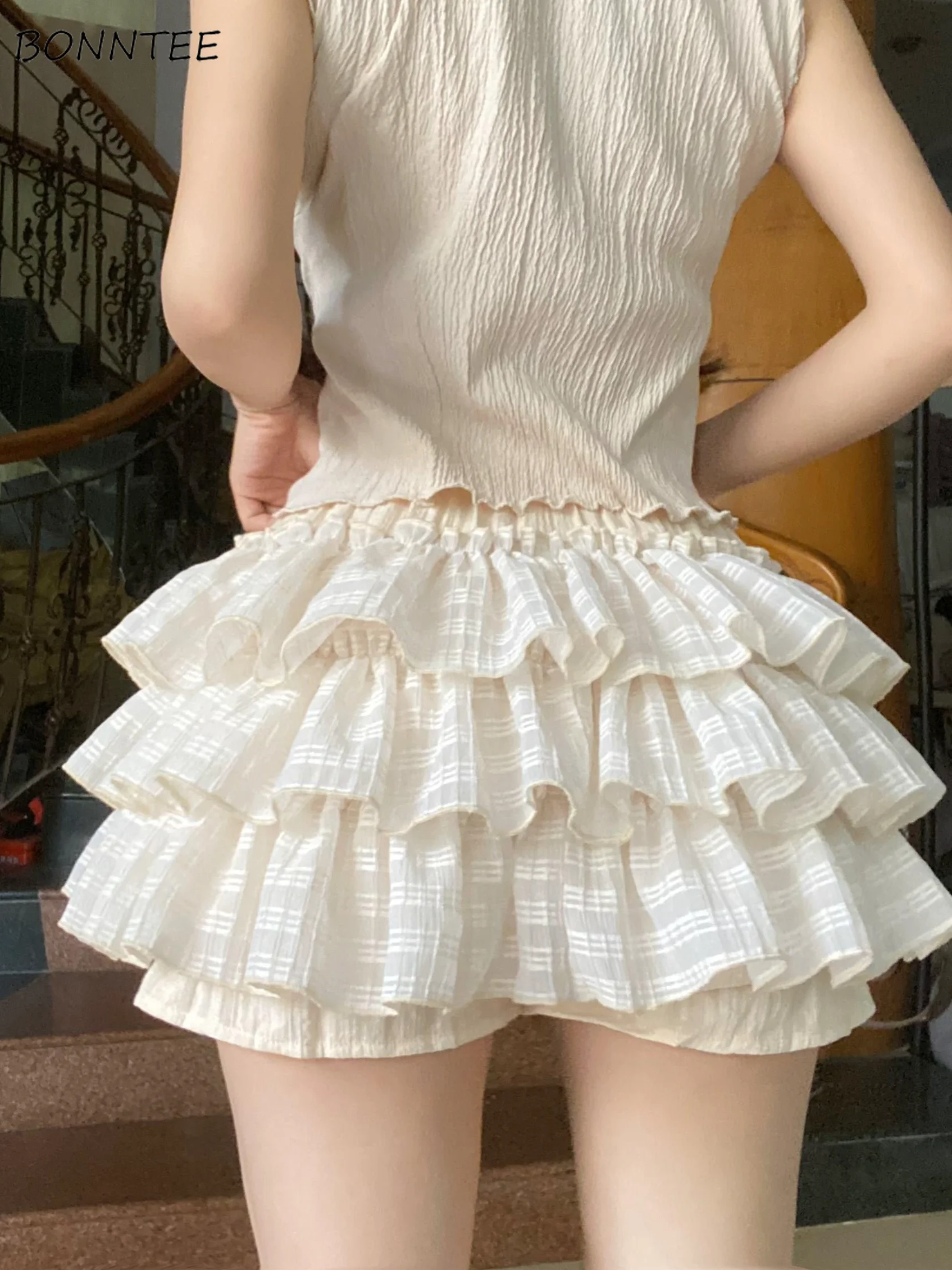 

Y2k Skirts Women Mini Lovely Party Club Chic Schoolgirls Lolita Style Cozy Slim All-match Summer Fashion Faldas Mujer Ruffles