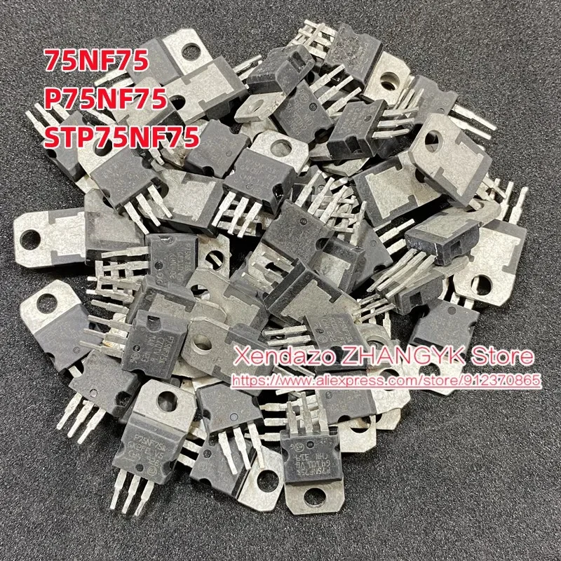 Original 75NF75 STP75NF75 STP75N75 P75NF75 75N75 MOSFET 80A 75V 300W TO-220-3 30pcs/50pcs