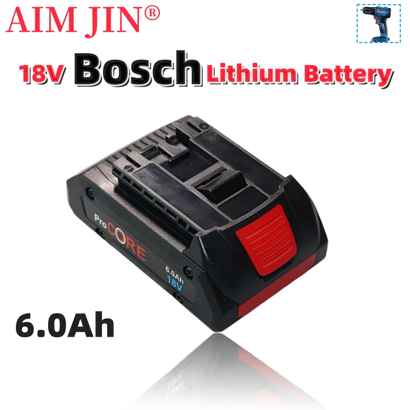 Air transport 21700 Cell 18V 6.0Ah Li-Ion Battery BAT609 BAT618 for Bosch 18V Max Cordless Power Tool Drill Battery