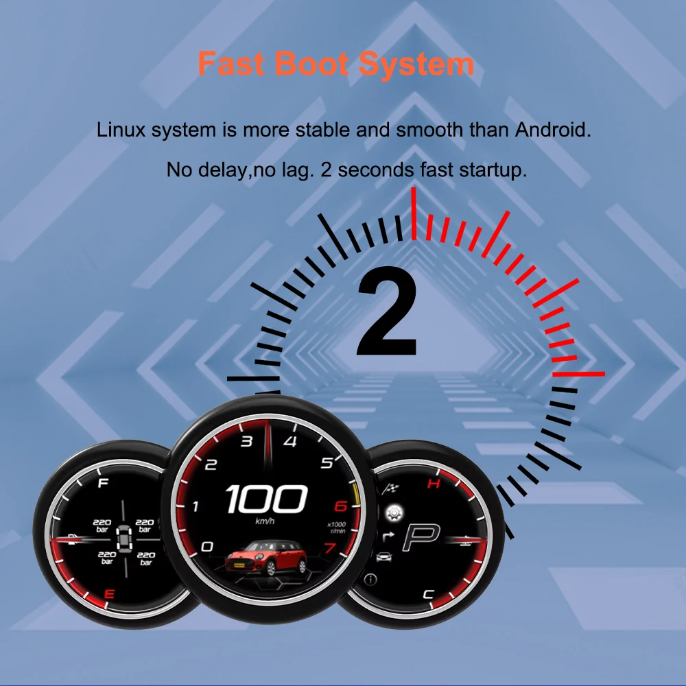Bonroad Digitales Kombiinstrument für BMW MINI Cooper 2014-2023 R56 R55 R57 F55 F56 F57 Tachometer LCD-Armaturenbrett – Detail 6