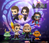 Original HotToys Loki Hawkeye Ms. Marvel Cosbaby Q version mini collectible doll 3.5cm-11.5cm collectible scene ornament gift