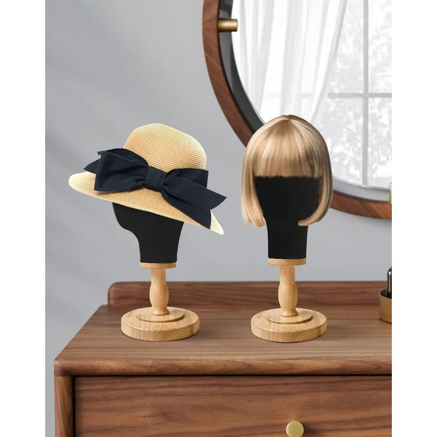 21 Polegada manequim cabeça suporte para perucas chapéus bonés cocar modelo de exibição de fone de ouvido com suporte de peruca de linho cúpula de lona e detacha