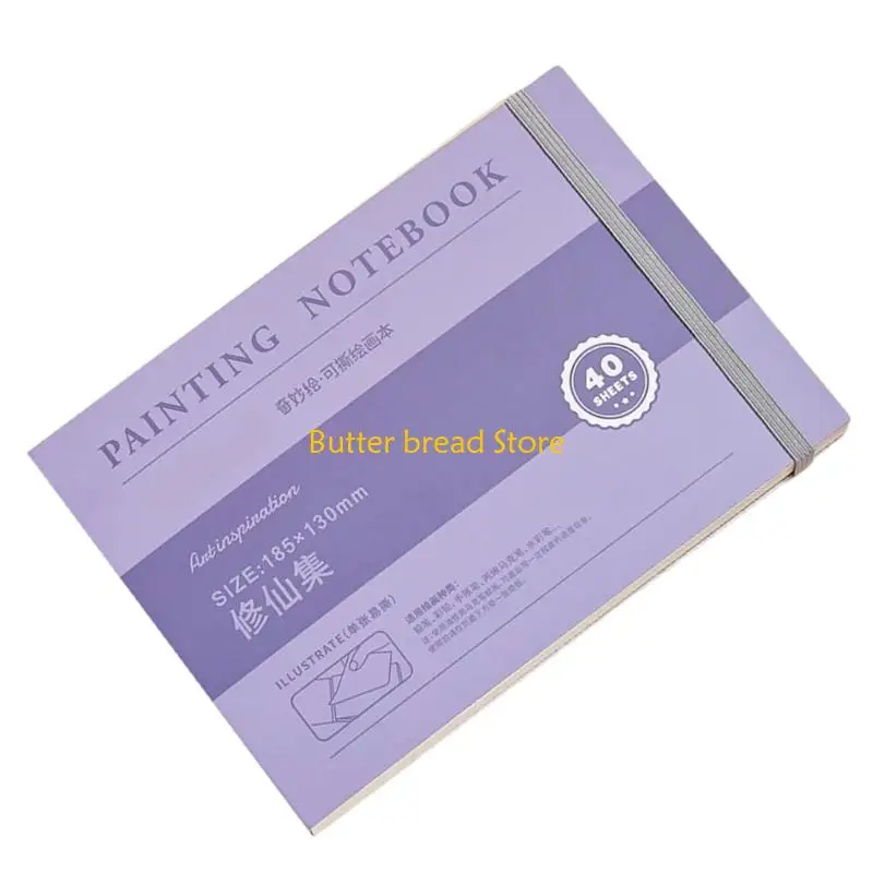 W89C Buku Catatan Gambar Mudah Robek Buku Catatan Air Buku Mudah Robek Perlengkapan Seni Buku Gambar Kecil