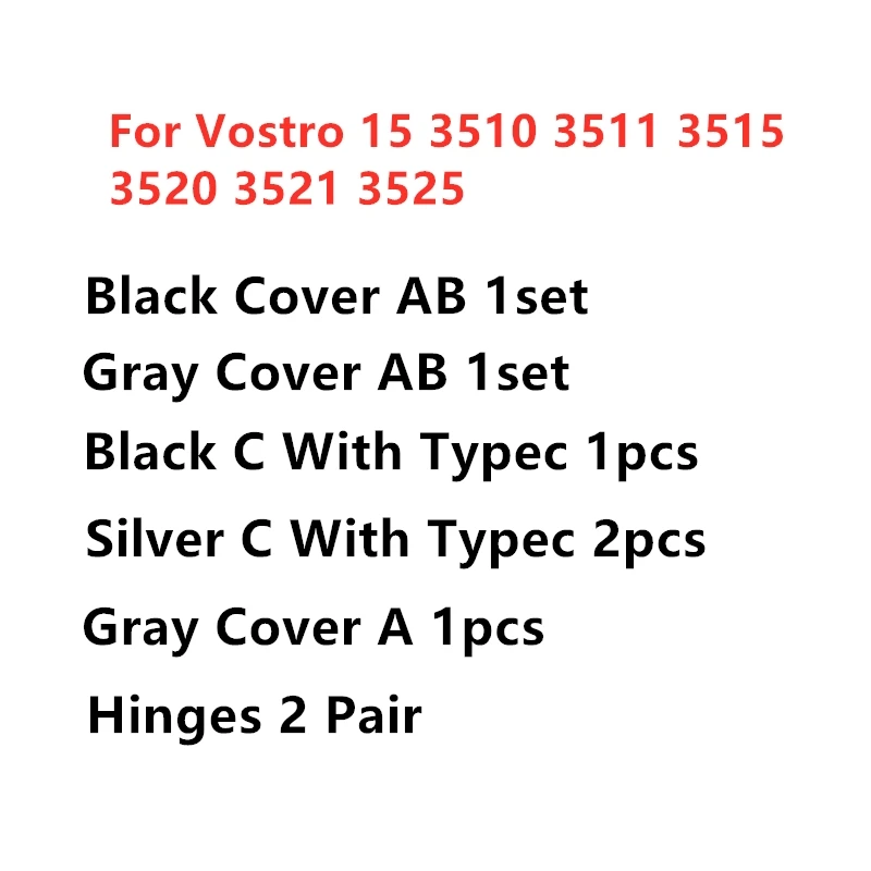 NEW For Vostro 15 3510 3511 3515 3520 3521 3525 Laptop LCD Back Cover/Front Bezel/Palmrest/hinges