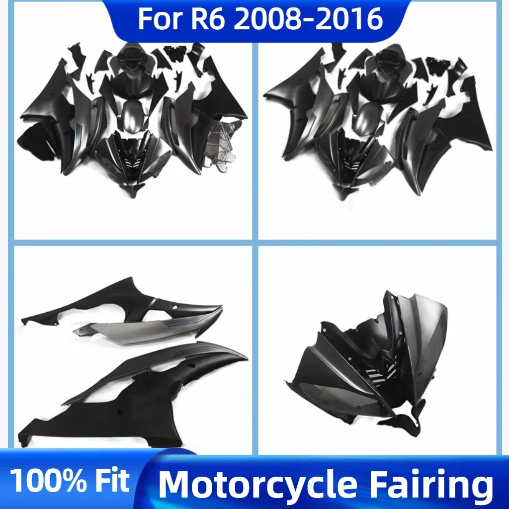 New ABS Fairings Kit Fit for YAMAHA YZF- R6 08 09 10 11 12 13 14 15 16 2008 2009 2010 2011 2012 2013 2014 2015 2016 Black