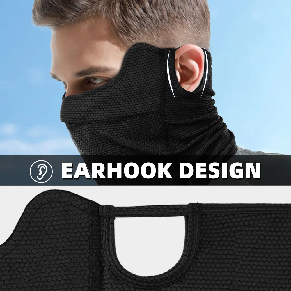 Ear Hook Neck Gaiter Face Mask Breathable Quick Dry Cycling Motorcycle Riding Mask Sun Protection Outdoor Sports Hiking Fishing - view 2