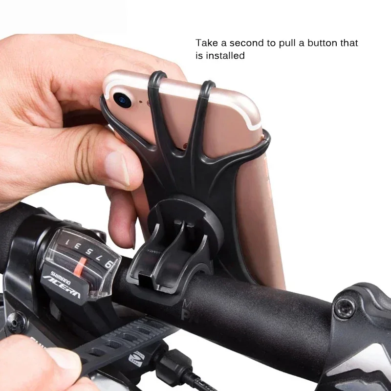 حامل هاتف المقود المضادة للصدمات لينة سيليكون ل Xiaomi M365 سكوتر كهربائي الملحقات 360 دوران الهاتف الداعم #1