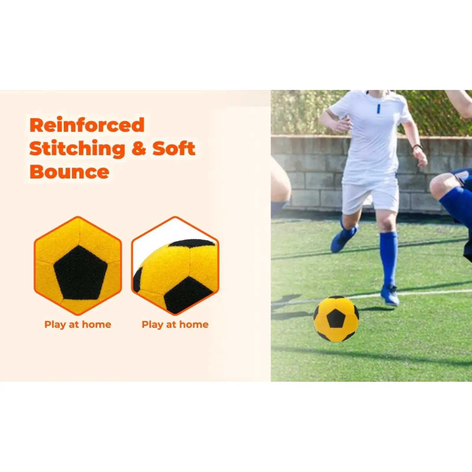 Aufblasbarer Filz-Fußball, Standardgröße 4, Übungssport, stabiles Spiel, klebriger Fußball für Club, Outdoor-Training, Geschenk, Teamspiel