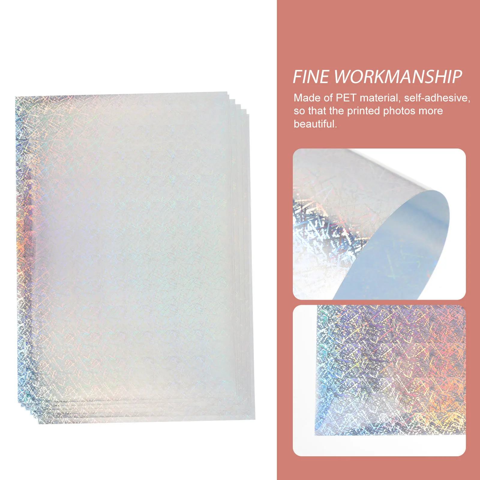 Waterproof Color Photo Paper Glossy Self-Adhesive Pet For Spray Ink Printing Sheets Home Office School Wedding