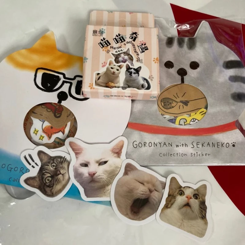 45-шт-упак-милые-канцелярские-наклейки-кошка-собака-дневник-планировщик-декоративные-мобильные-наклейки-Скрапбукинг-diy-ремесленные-наклейки