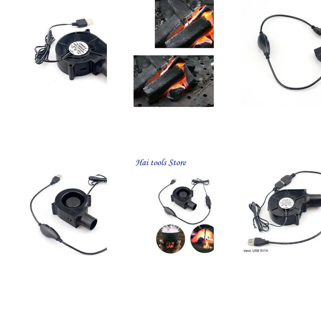 

X37E High-Performance USB Powered 75x75x30mm Quiet Cooling Blower Fan BBQ Fan