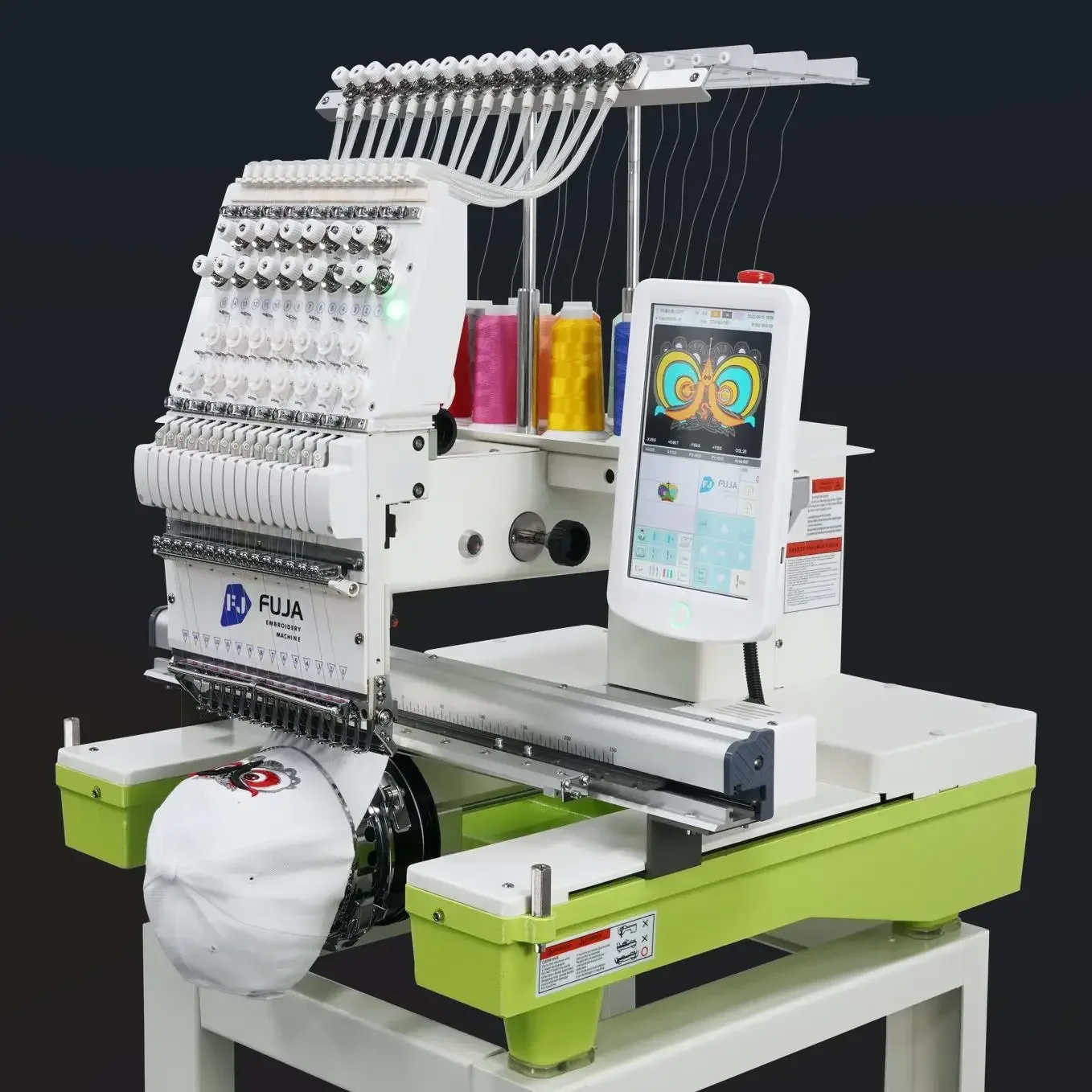 High quality Single Head 12 15 20 Multi Needles High Speed Computerized Hat Logot Single Head Industrial Embroidery Machine