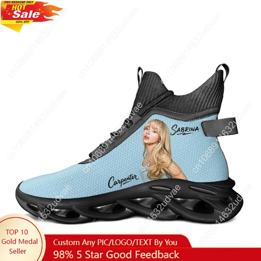 

Sabrina Carpenter High Top Running Shoes Mens Womens Casual Sneaker Pop Singer Mesh Footwear Custom Soft Elastic Sole Shoe Black