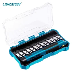 LIBRATON LED 조명 칼, DIY 공예 칼, 13 개 칼날, 미술 작품, 나무, 종이 등용 정밀 칼 세트, 1 개