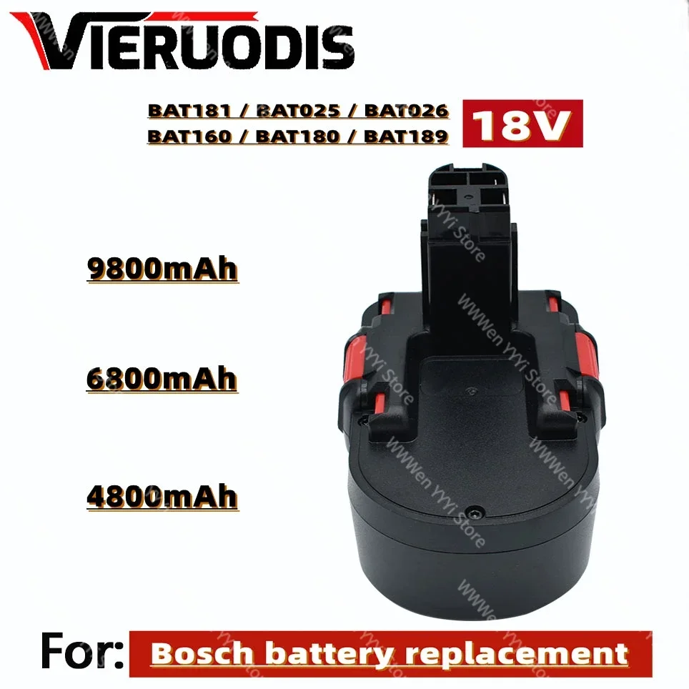 

18V 9800mAh For Bosch Battery Compatible with For Bosch BAT025 BAT181 BAT026 BAT160 BAT180 BAT189 PSR 18 VE-2 GSR VE-2 GSB