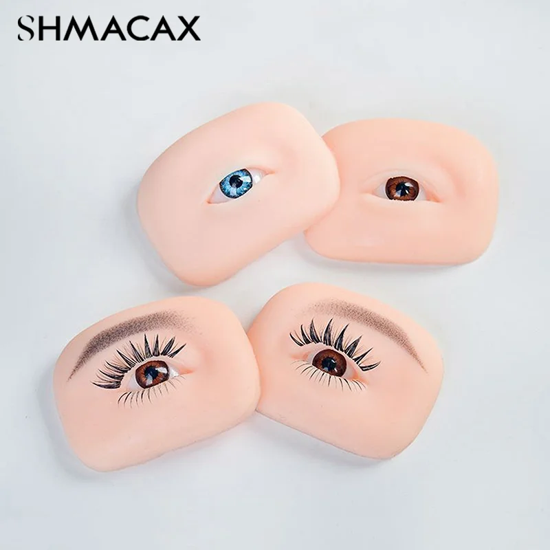 5D Silicone Makeup Practice Module Eyelash Eyebrow Stereoscopic Eye Makeup Training Practice Tool