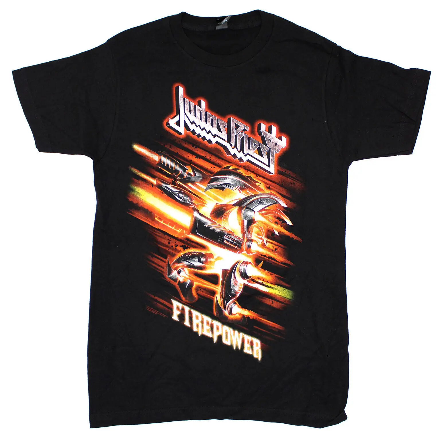 Men'S Judas Priest Fire Power Tour T-Shirt X-Large Black