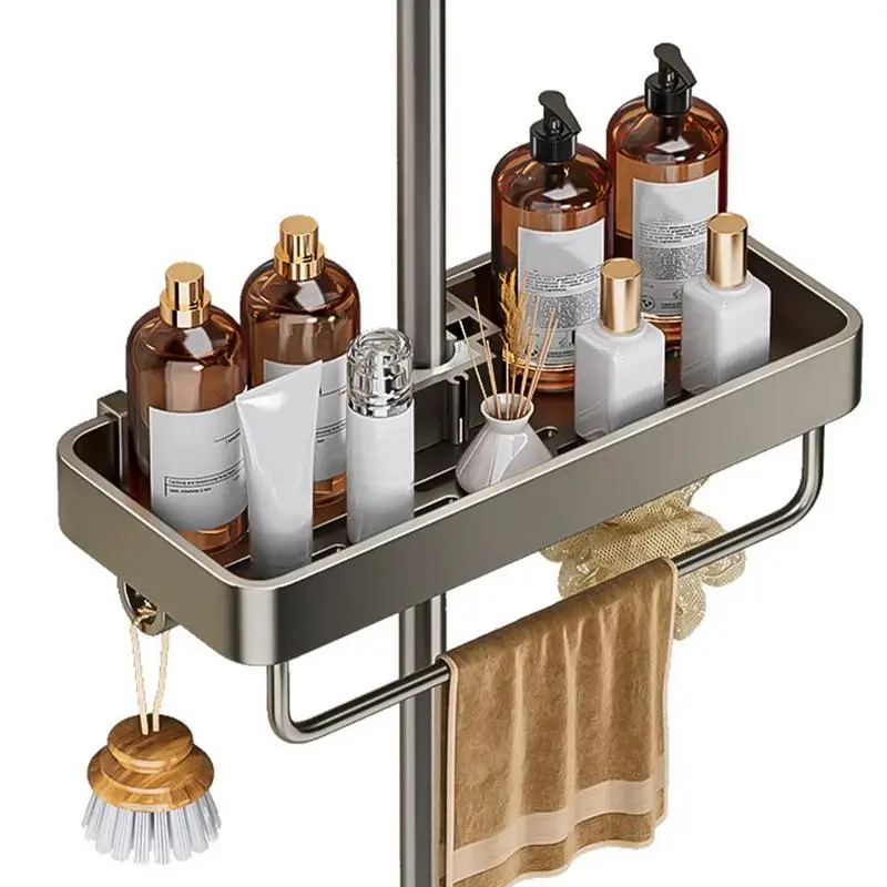 Bathroom Storage Rack Hangable No Drill Bathroom Shower Organizers High Capacity Rust Proof Shower Shelves Bathroom Supplies