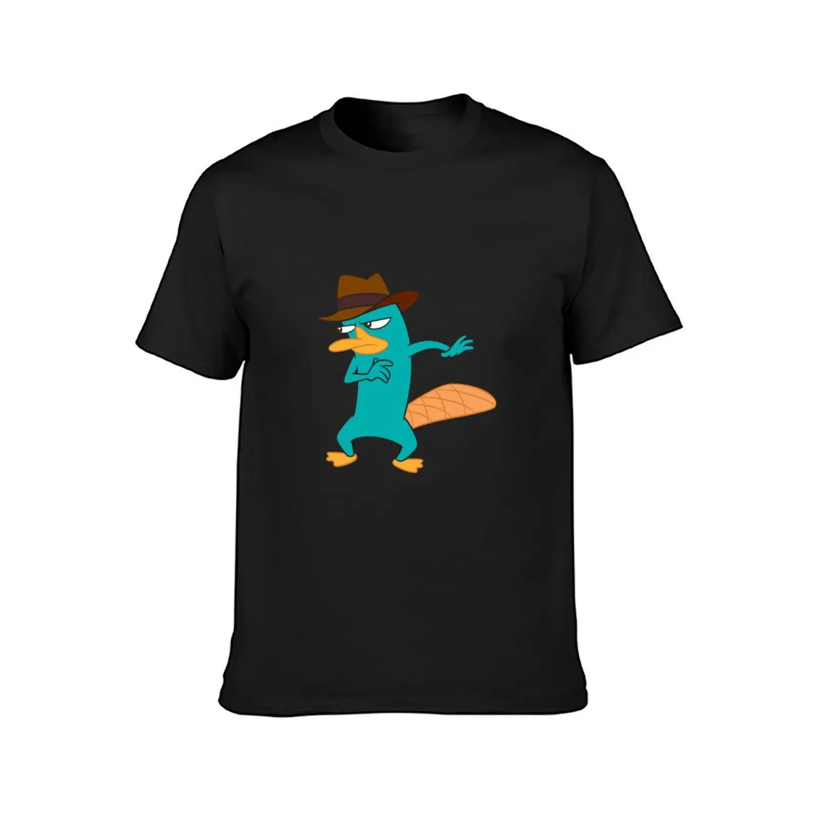 Perrythe Platypus T-Shirt Aesthetic clothing vintage clothes plain anime clothes mens cotton t shirts