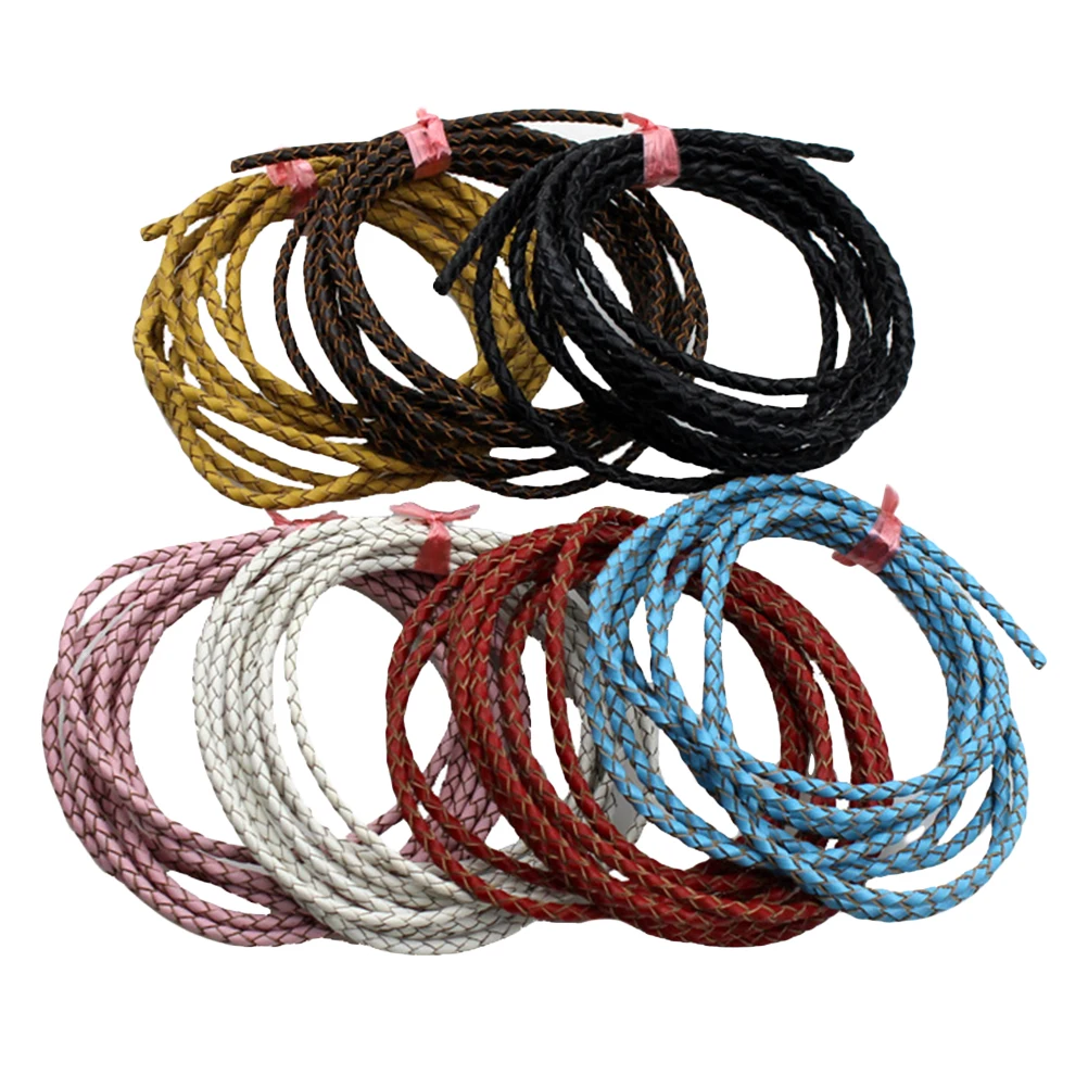 

Rope Bracelet 3MM Twisted DIY Cord Pu Jewelry Making Elastic Fit Accessories Gifts Valentine Anniversary