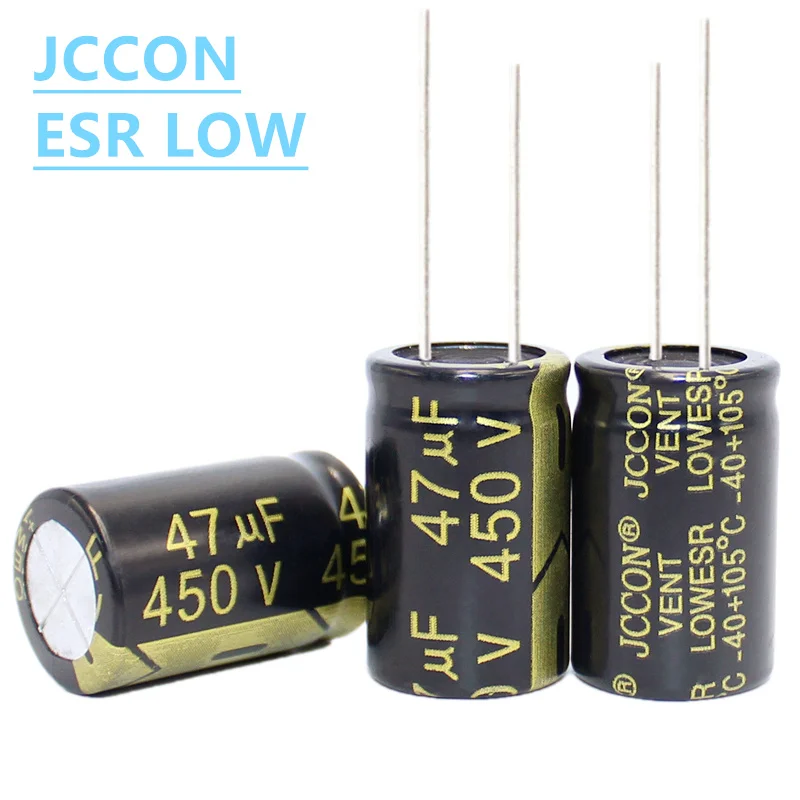 1Pcs JCCON Aluminum Electrolytic Capacitor 450v47uf 16x25 High Frequency Low ESR Low Resistance Capacitors