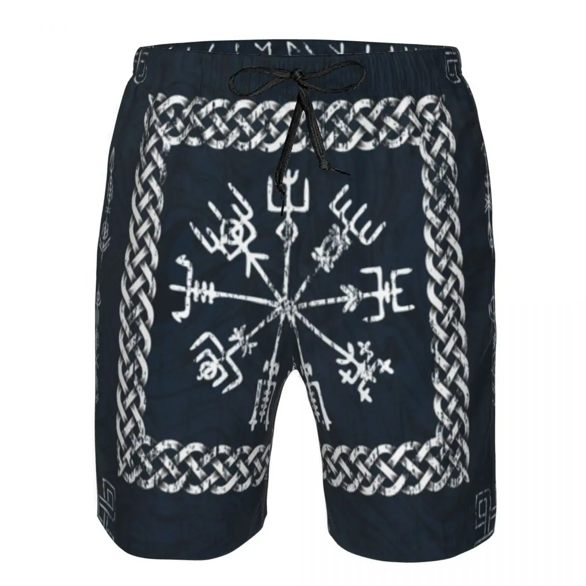 Men Beach Short Quick-drying Swimming Trunk Viking Scandinavian Swimwear Swimsuit Bathing Shorts