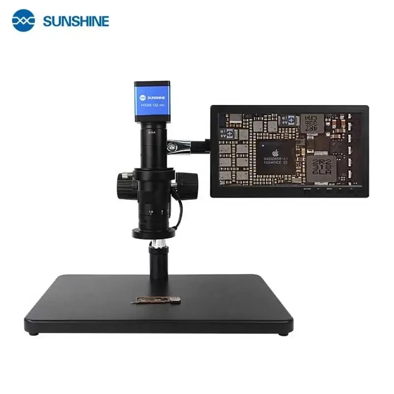 SUNSHINE-MS8E-02 Pro Industrial Electron Digital Microscope Camera, LED for Mobile Phones, PCB Motherboard, Soldering Repair Too