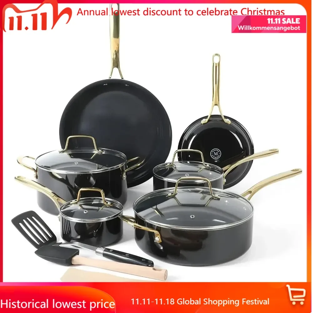 

Salt and Pepper Set of Kitchen Pots Pots Sets for Cooking Video Pan Cookware Bbq Accessories Pot Non-stick Utensils Tools Dining