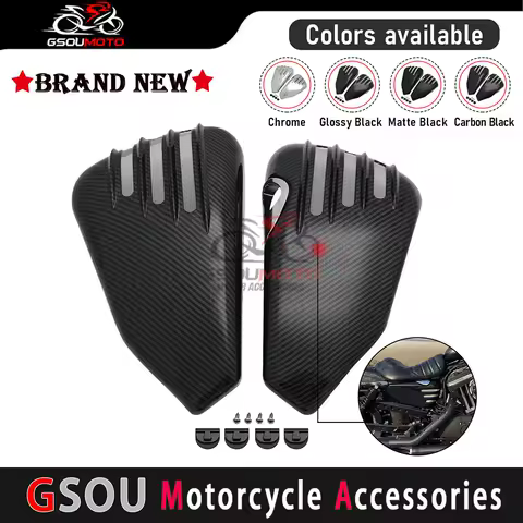 Motorcycle Side Battery Fairing Covers For Harley Davidson Sportster XL1200 XL883 Custom XL1200C Iron 883 XL883N XL1200N 14 - 21