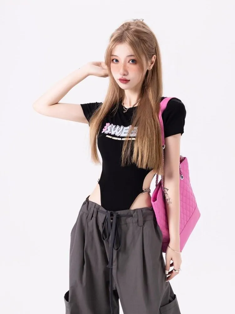 sexy egirl clothes Temptation Slim Fit Patchwork Breathable Mature Woman Sexy Lingerie High  Waist Strap Sexy Lingerie Bodysuit main image 1