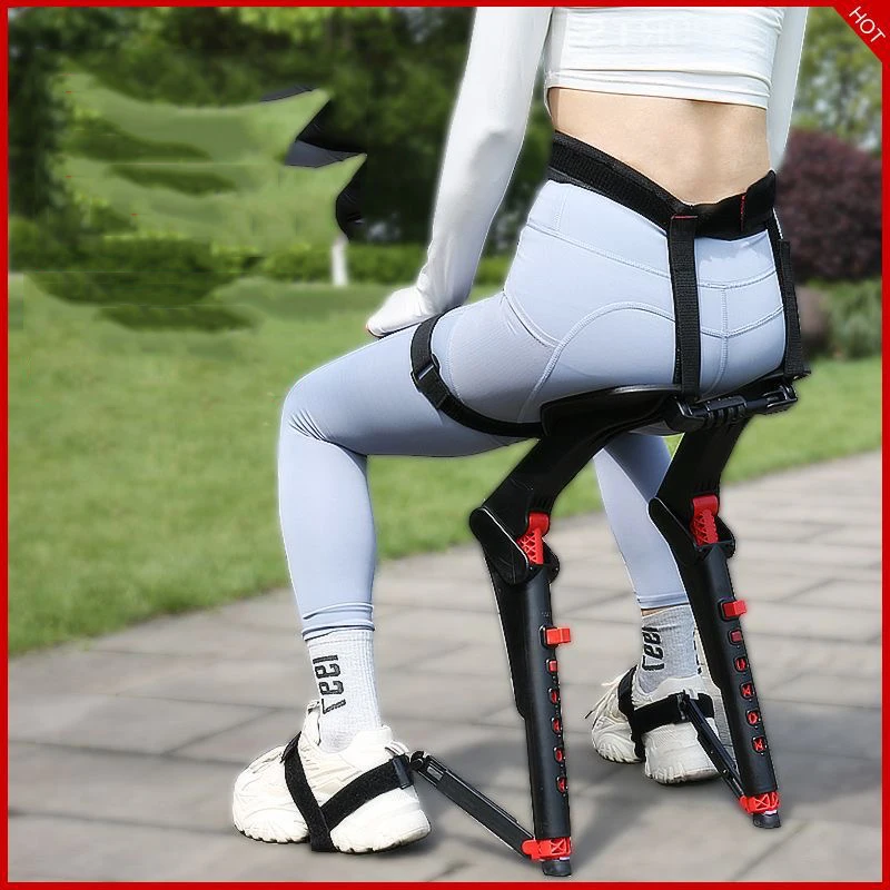 Portable Chair, Upright Tool, Height Integrated Support, Adjustable Wearable Chair, Lightweight Work, Fishing Bench, Outdoor