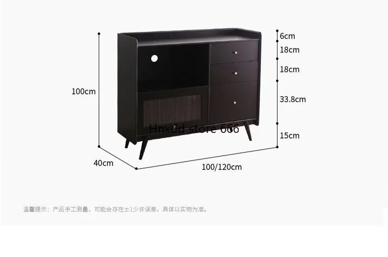 All solid wood side cabinet, simple modern microwave oven cupboard