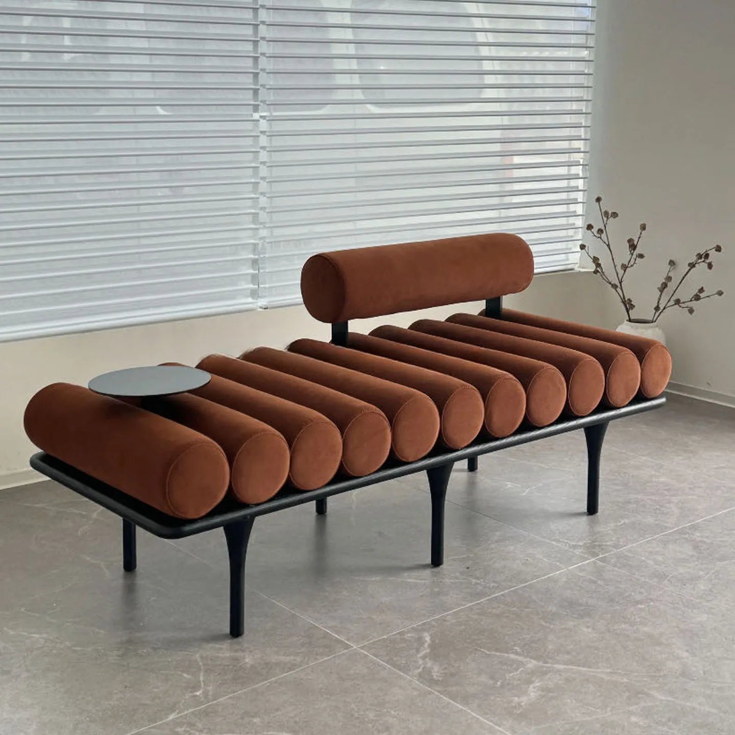 

Новый китайский итальянский минималистичный табурет из черного дерева, современный простой тканевый диван-скамья, бытовой табурет для пеленания обуви из цельного дерева