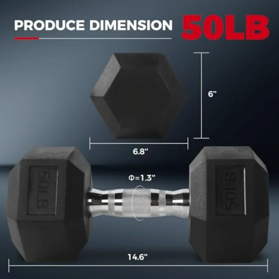 Rubber Coated Hex Dumbbell Set with Rack 5-780LB for Home Gym Strength Training Anti-Slip Knurled Handle Hexagon Anti-Roll Heav