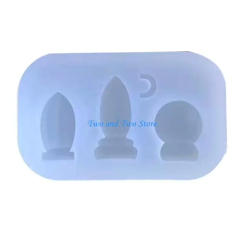 HX6F Bottle Resin Casting Mold, Flexible Silicone Cavity for Pendants, Charms and Mini Ornament Projects, 1 Pack