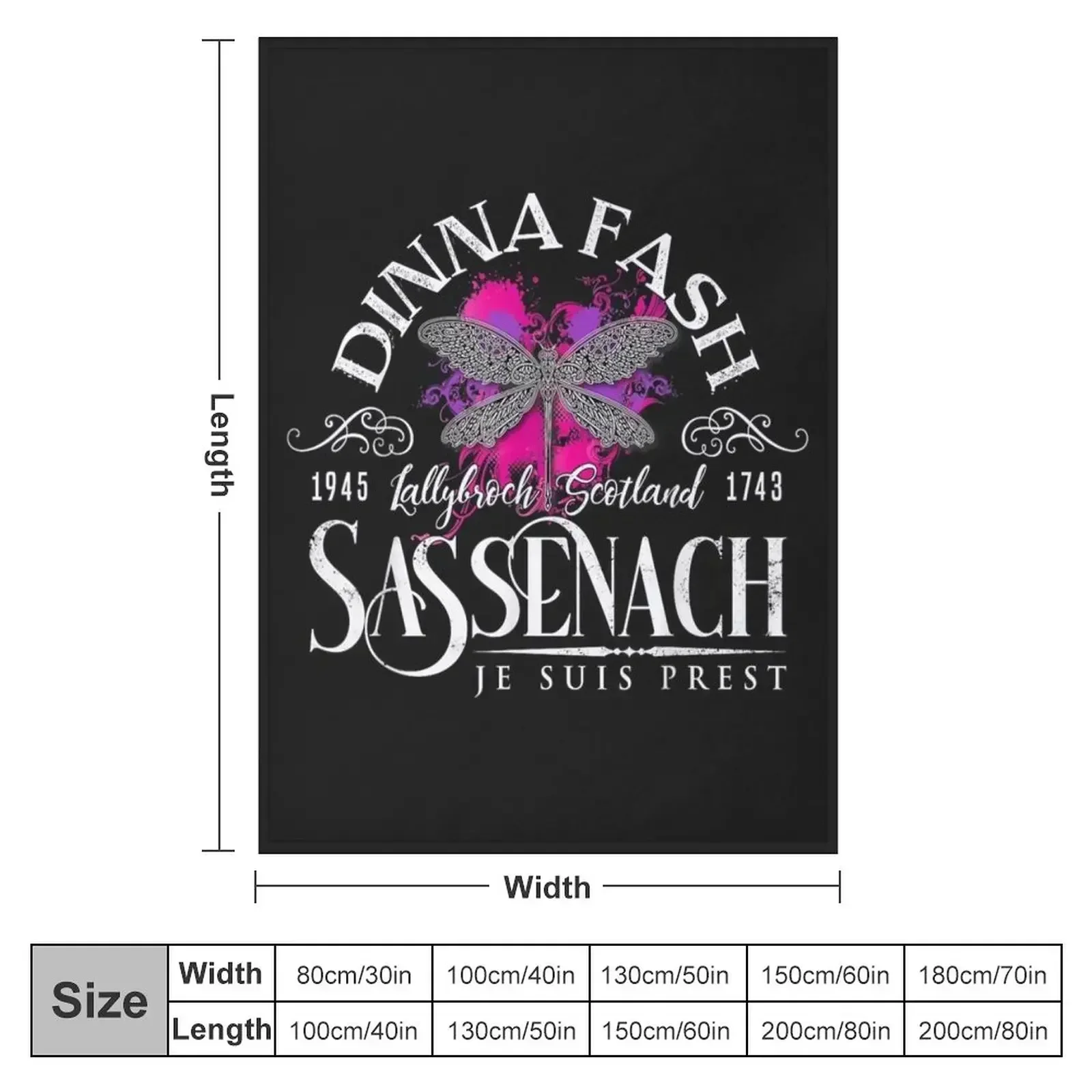 Dinna Fash SassenachDragonfly Outlander Color Splash TShirt19 Throw Blanket christmas gifts Sleeping Bag Vintage Blankets