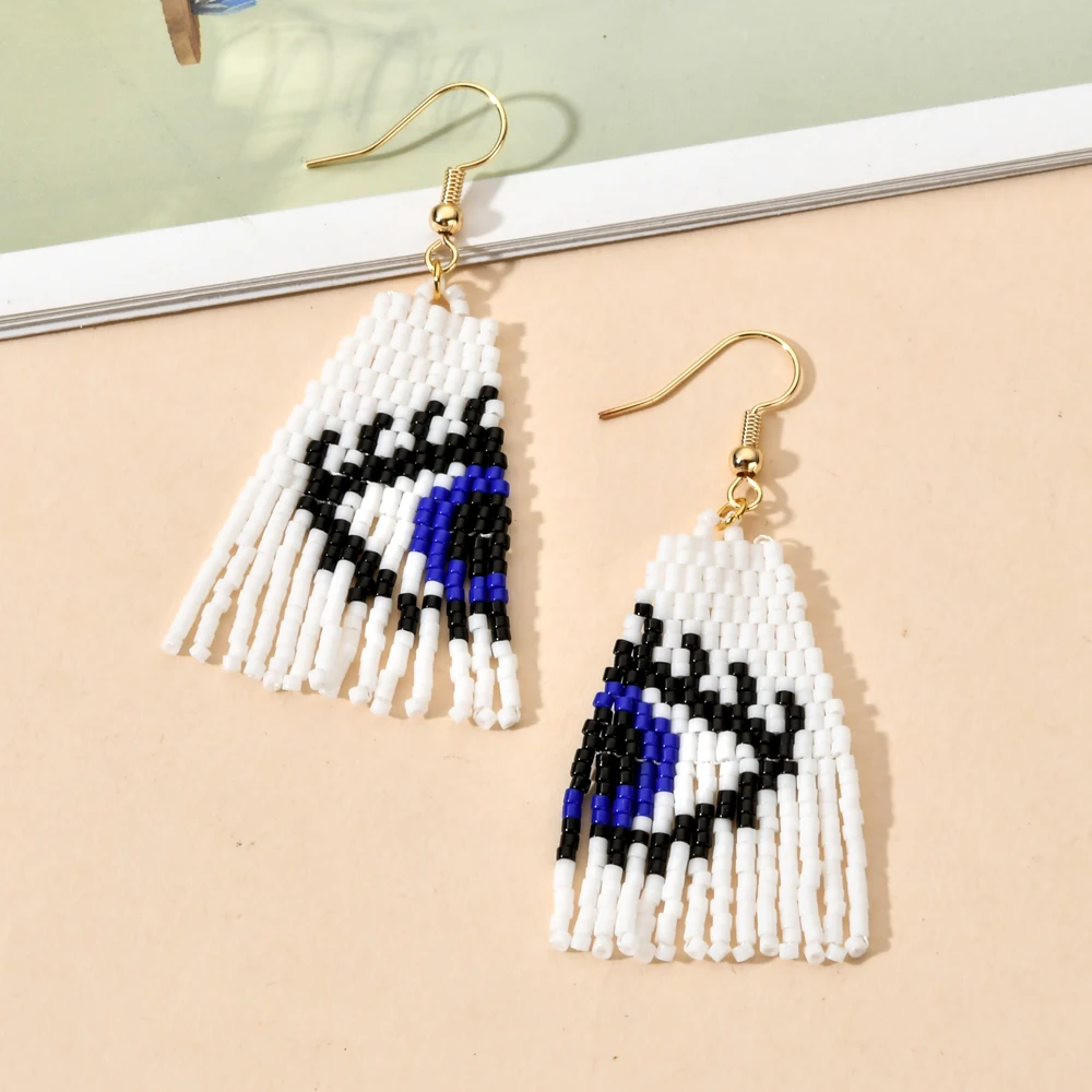 ZMZY Wholesale Feature Bohemian Colorful Beads Earrings Drop Earrings for Women Statement Miyuki Delica Beads Handmade Style