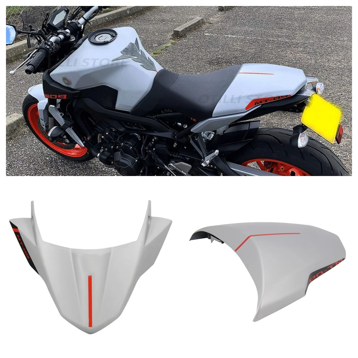 

New For YAMAHA MT09 SP 2018-2020 Motorcycle Windshield Windscreen ABS Motorcross Fender Rear Hunger Protector Rear Seat Cover