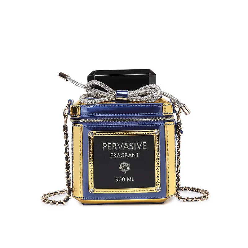 

Luxury Designer Purses And Handbag Shiny Rhinestones Shoulder Bags Evening Crossbody Bag Perfume Bottle Shape Bag