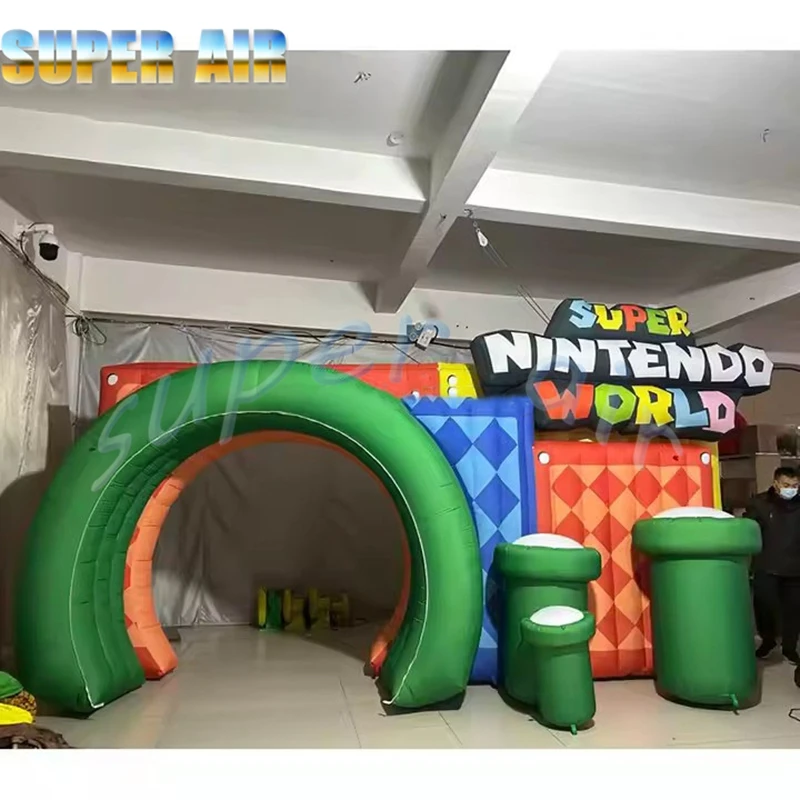 Arc gonflable de parc à thème de jeu de conception merveilleuse avec logo publicitaire pour la décoration