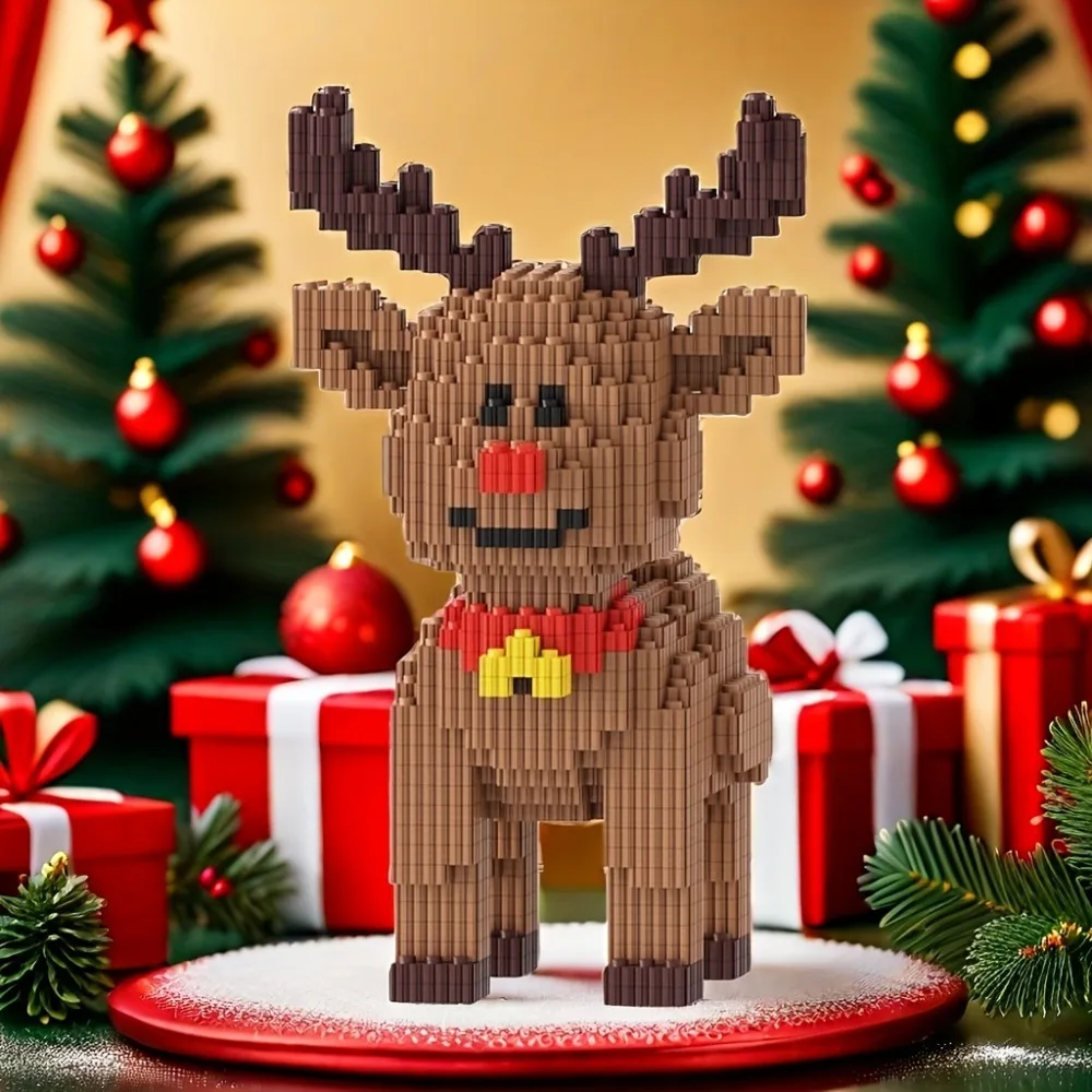 

New Santa Claus Elk Christmas Tree Building Blocks Toy Set Small Particle Bricks Building Blocks Toys Kids Christmas Gift