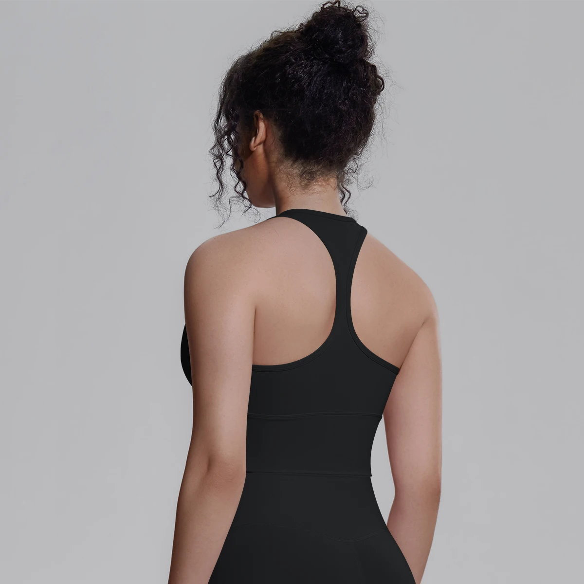 Rooftrellen Damen Fitness Yoga Sport-Top Sexy Rückenfreies I-förmiges Top Einfarbig Sommer Workout Gym-Kleidung Yoga-Top – Detail 13