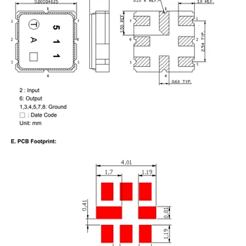 ! 100% yeni 5 adet/grup TA0511A TA 0511A TA0511 511 testere filtresi 830.05 MHz SMD 3.8X3.8mm