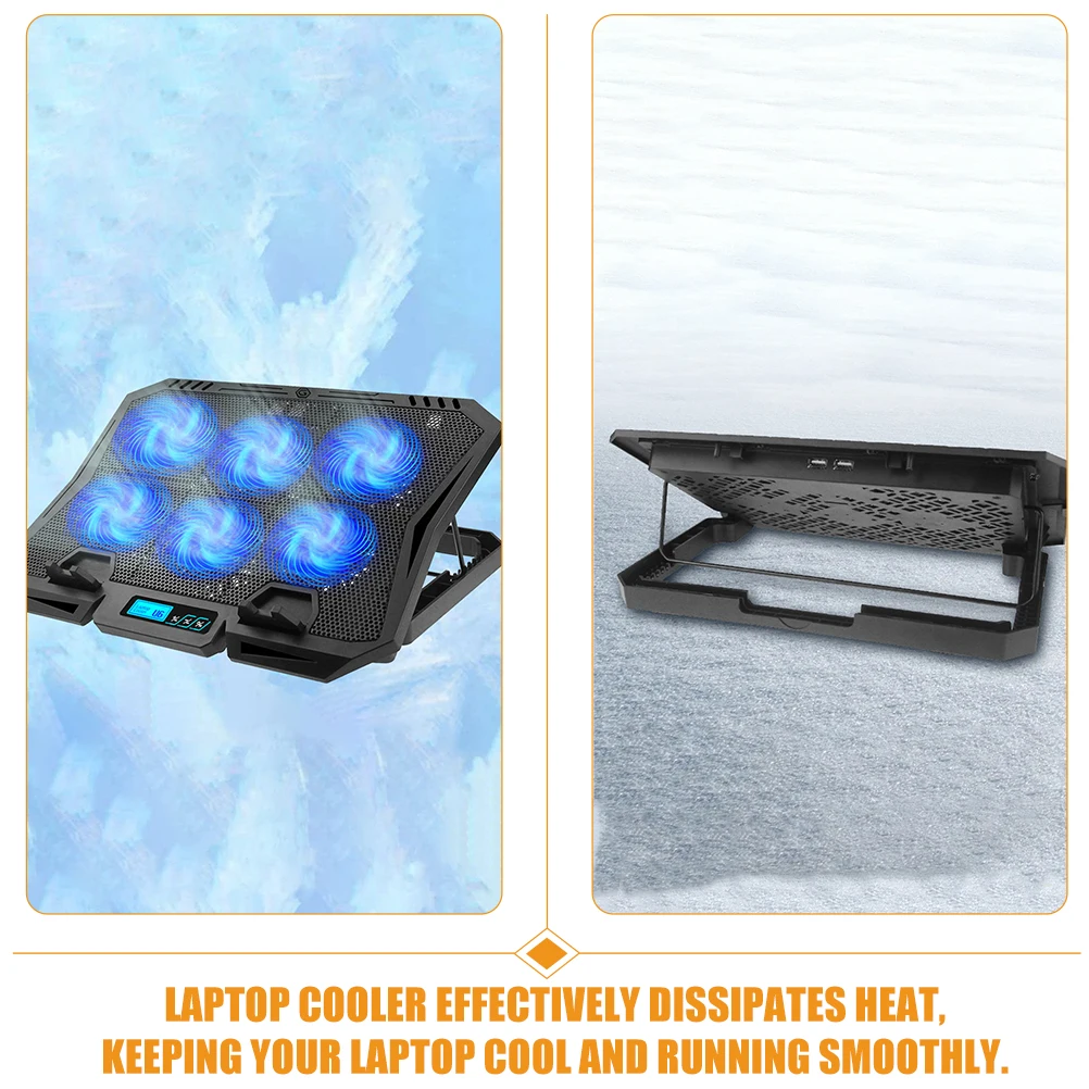 

Cooling Stand for Laptop Up to 15.6 Inches Silent Fan Operation Ergonomic Design Long-Term Use Sturdy Construction Portable