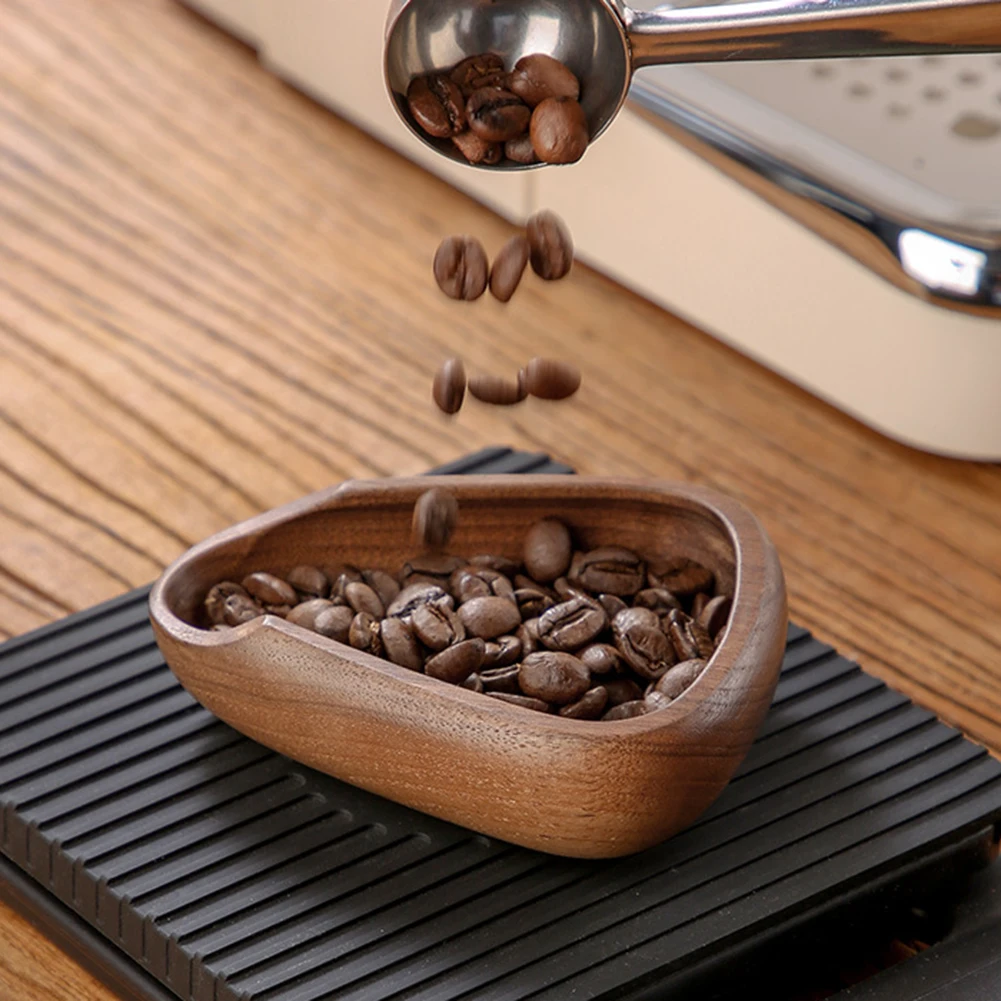 Caffè pesatura piatto di fagioli in legno massello caffè pesatura contenitore di caffè vassoio di imballaggio bilancia da tè strumento da cucina ad alta precisione