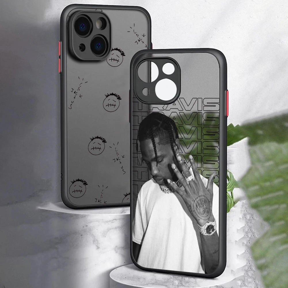 Luxury Travis Scott Cactus Jack Phone Case For iPhone 16 15 14 13 12 11 Mini Pro Max X XR 7 8 Plus Matte Transparent Back Cover