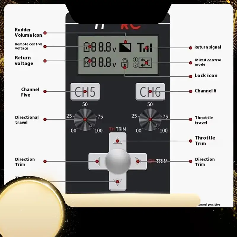 

CT-6B 8CH Transmitter Remote Control 2.4Ghz RC Transmitter With F-08A 8 Channel PWM Receiver Gyro For RC Car Boat Tank