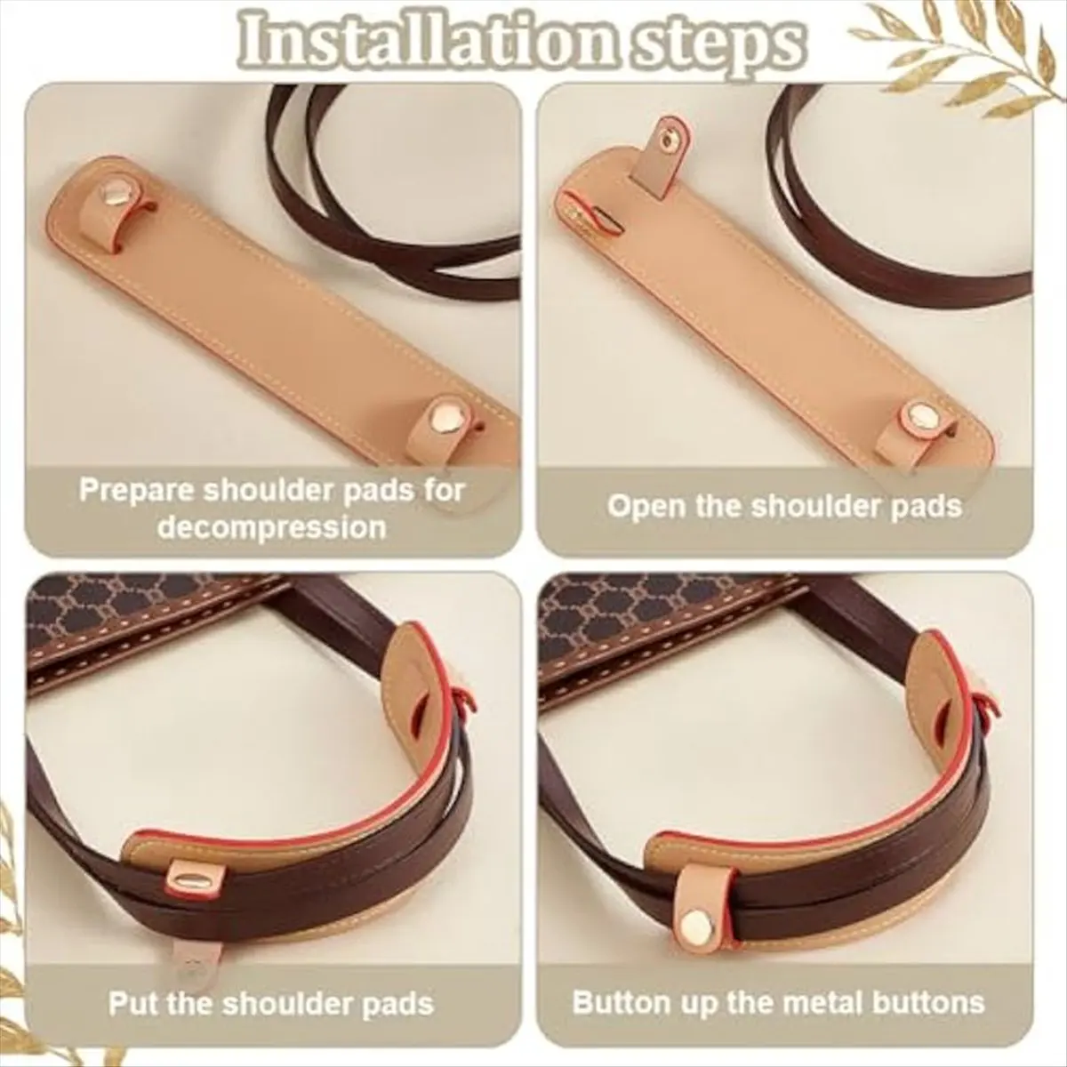 Top Sale 5pcs Shoulder Strap Pads,Handbag Handle Wrap Cover, Replacement Strap Protector for Tote Bag,Backpack,Travel Bag