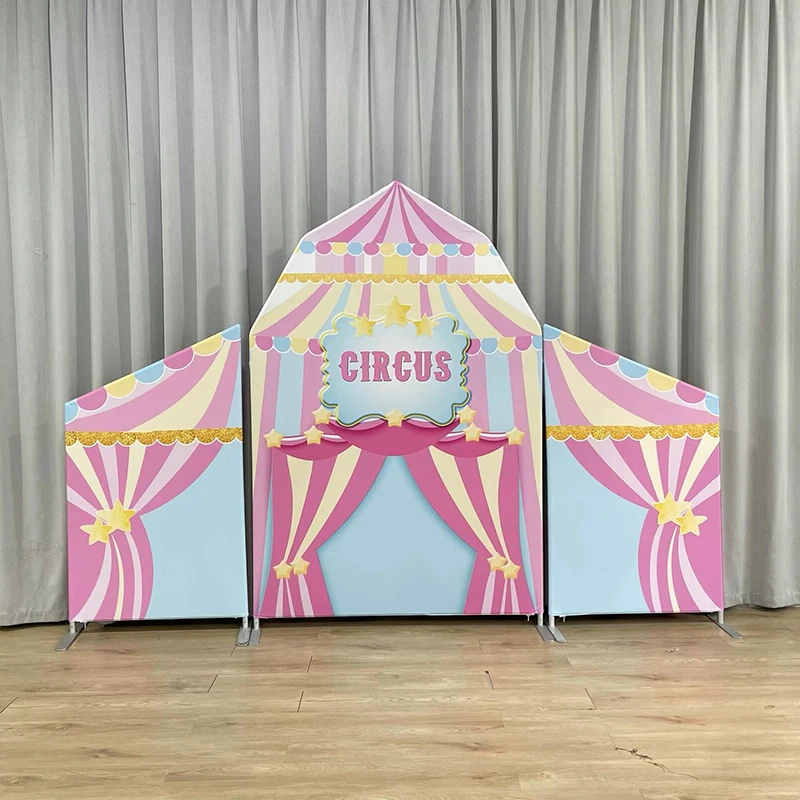 Barn Shape Arch Stand, Aluminum Backdrop for Baby Shower, Wedding, Birthday Party Decorations, Photo Boxes